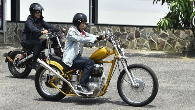 Motor chopper Jokowi yang akan dilelang.