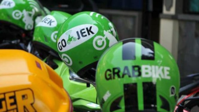 Ilustrasi ojek online.