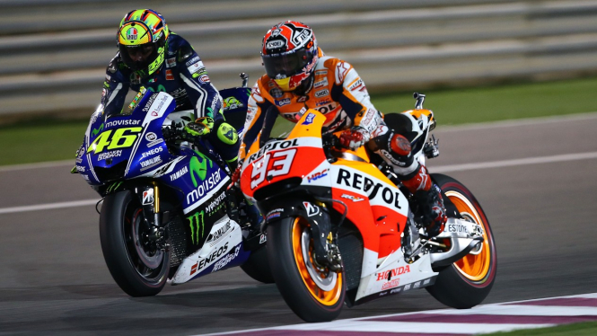 Valentino Rossi dan Marc Marquez.