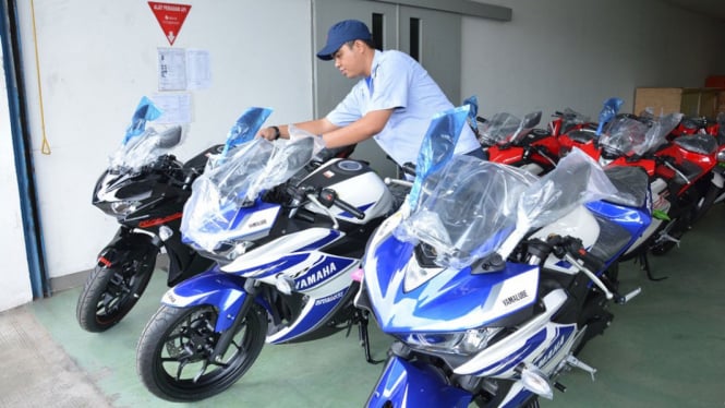 Ekspor motor Yamaha Indonesia.