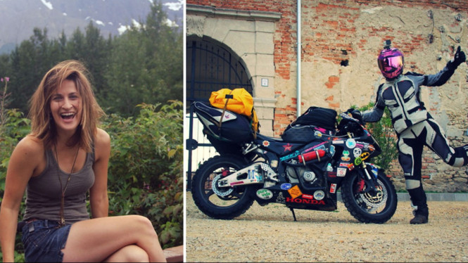 Lady biker, Nikki Misurelli.