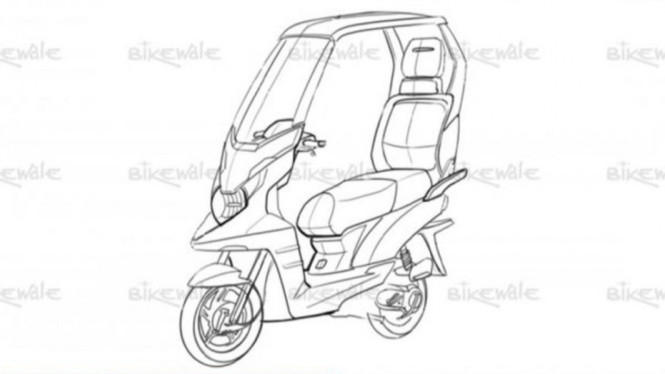 Motor tenaga matahari TVS.