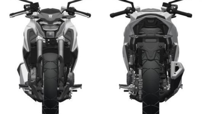 Ilustrasi motor 250cc Suzuki versi roadster.