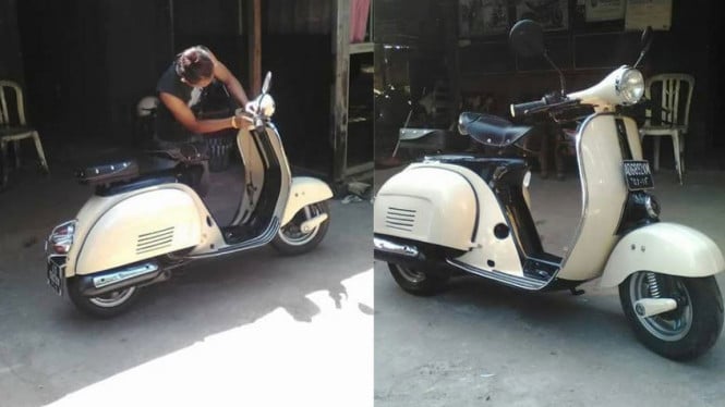 Mio kawin silang dengan Vespa.