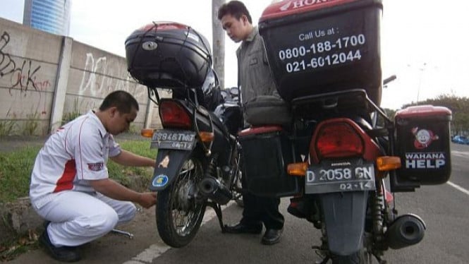 Layanan Wahana Help siap membantu pemotor Honda mogok.