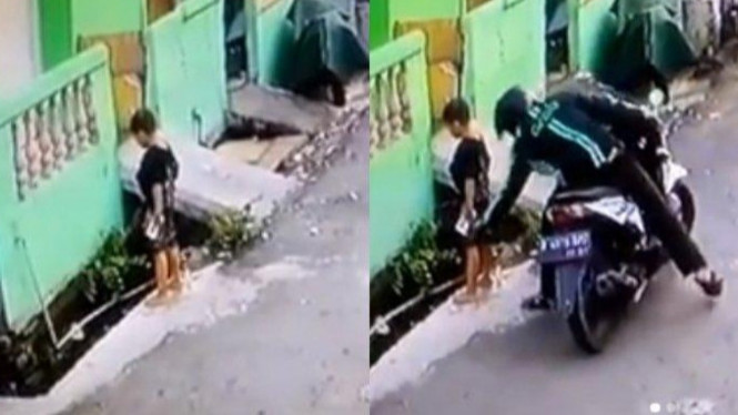 Oknum driver Grab rampas HP anak kecil.