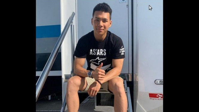 Nakagami usai alami kecelakaan di MotoGP Belanda.