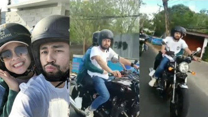 Raffi Ahmad dan Nagita saat touring di Bali.