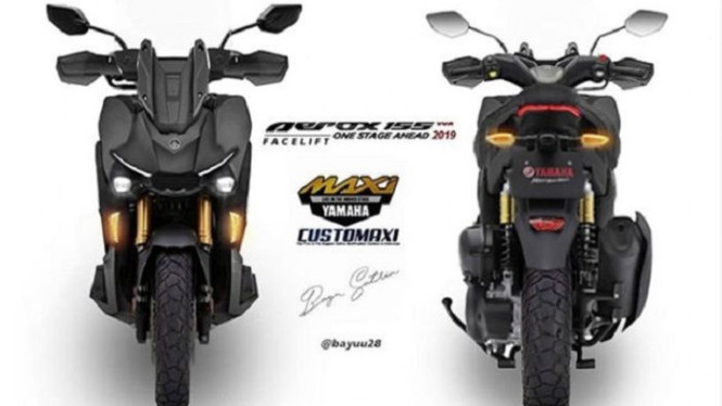 Render Aerox versi Adventure.