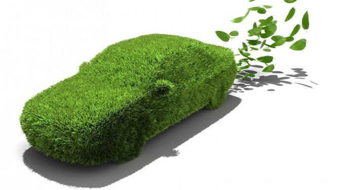 Ilustrasi mobil ramah lingkungan
