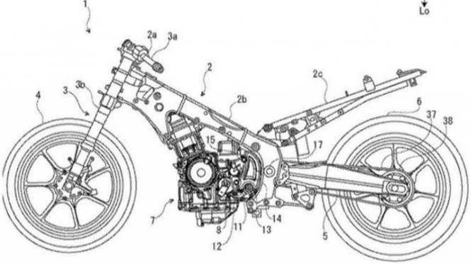 Sketsa hak paten Suzuki Hayabusa