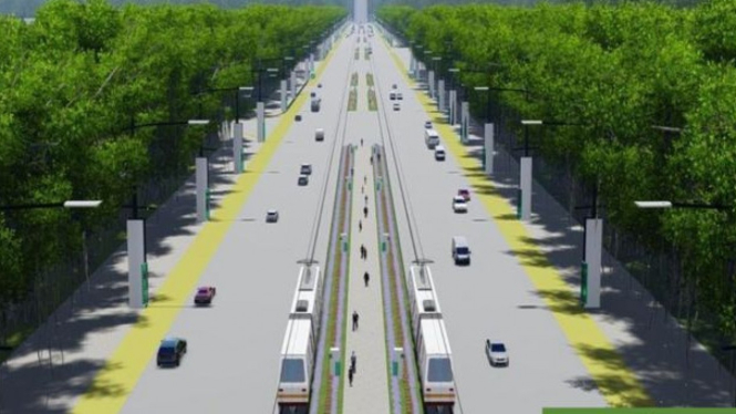 Skama moda transportasi ibu kota baru.