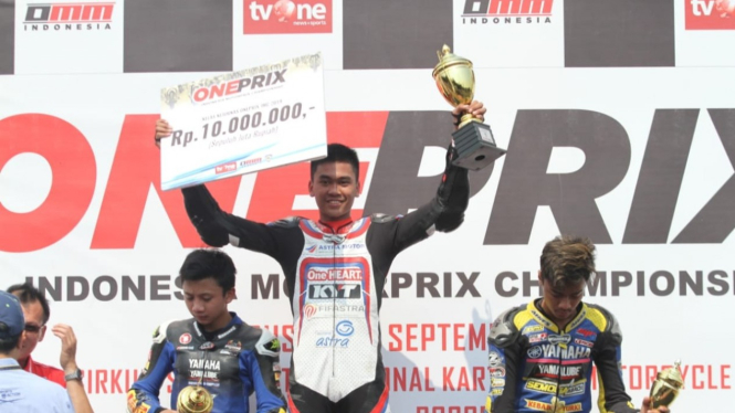 Pengisi podium Oneprix 2019 umtuk kelas Novice Race 1 Putaran 3.