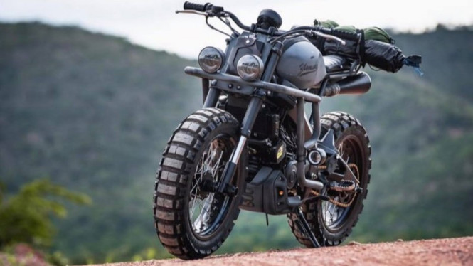 Modifikasi Yamaha XSR155 bergaya off-road