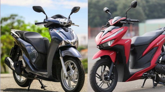 Honda SH150i dan Honda Vario 150.
