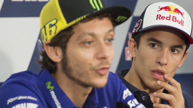 Valentino Rossi dan Marc Marquez