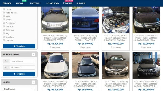 Lelang Subaru
