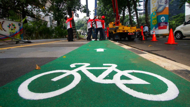 Jalur sepeda di Jakarta