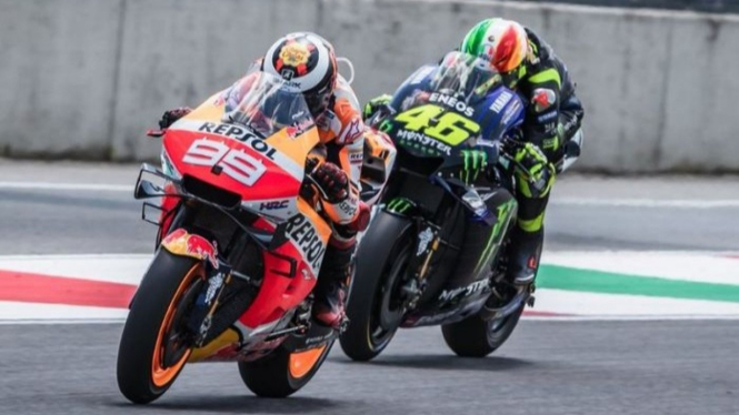 Marc Marquez dan Valentino Rossi