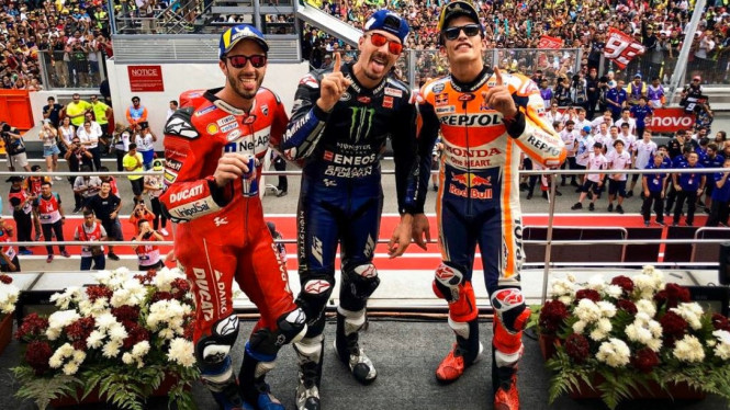 Maverick Vinales Juara, disusul Marc Marquez dan Andre Dovizioso