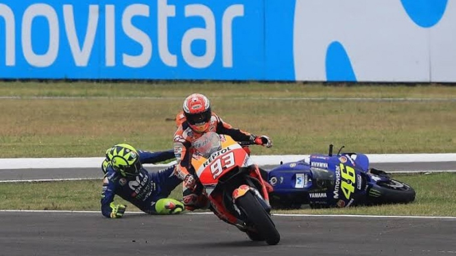 Valentino Rossi dan Marc Marquez