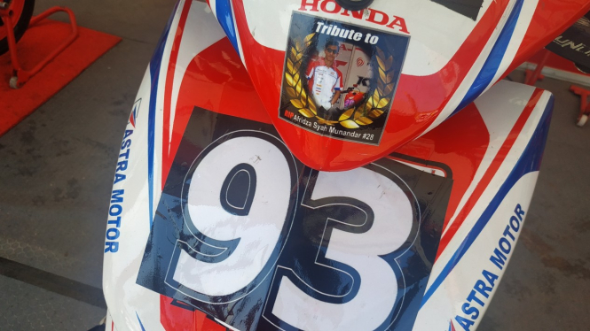 Motor Fitriansyah Kete dipasang tribute Afridza