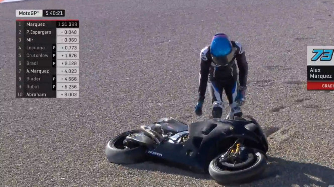 Alex Marquez kecelakaan