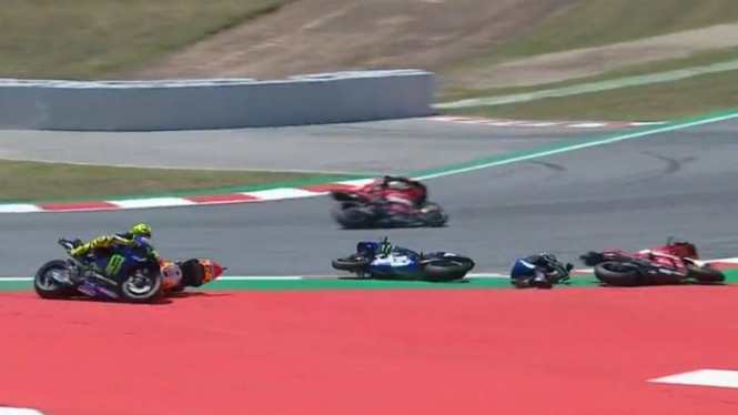 Pembalap MotoGP Terjatuh