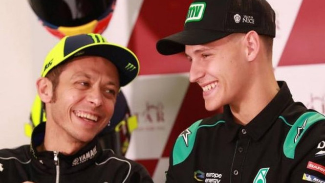 Fabio Quartararo dan Valentino Rossi