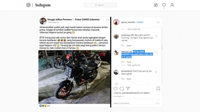 Pulsar 200NS Modifikasi Viral