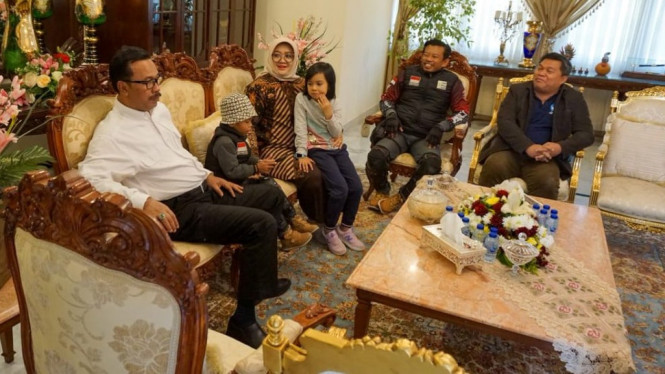 Lilik Gunawan Umroh Mengendarai Motor