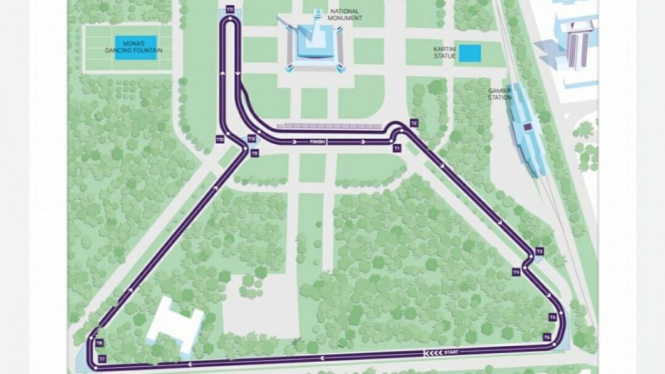 layout Sirkuit Formula E Jakarta