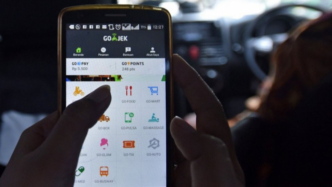 Ilustrasi aplikasi Gojek