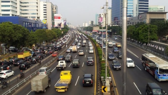 Jalan raya di Jakarta