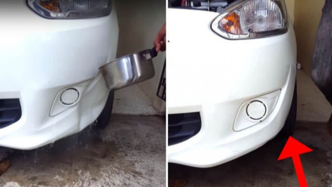 Bumper penyok bisa sembuh pakai air panas