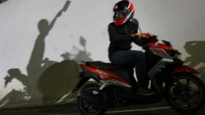 Ilustrasi begal motor