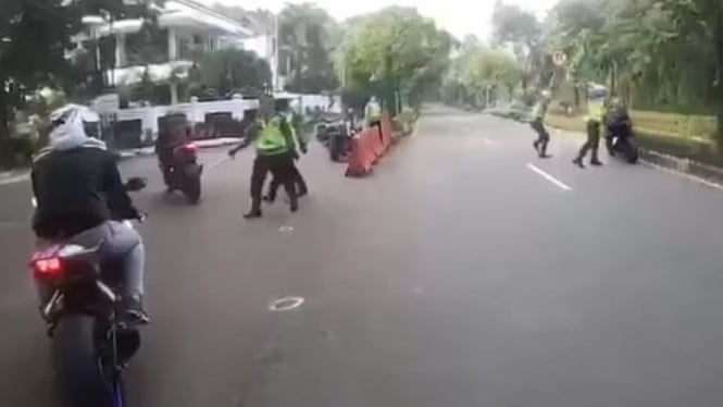 Pengendara Moge Kabur Ketika Ada Razia