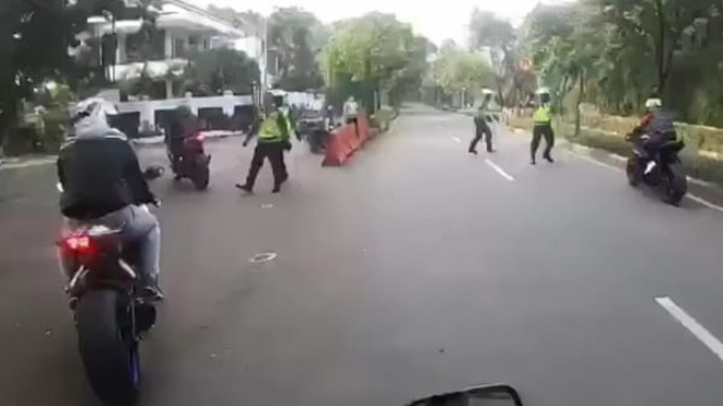 Pengendara Moge Kabur Ketika Ada Razia