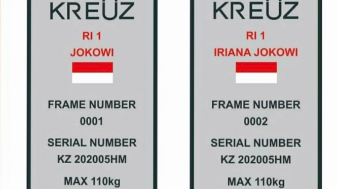 Bukti pesanan sepeda Kreuz Jokowi