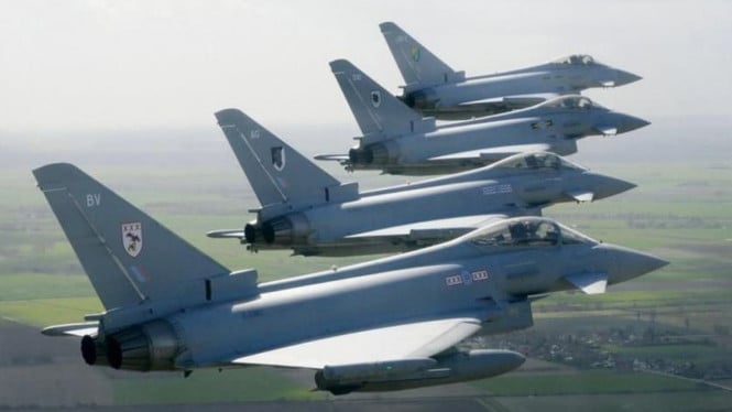Jet tempur Eurofighter Typhoon yang ingin diboyong Prabowo
