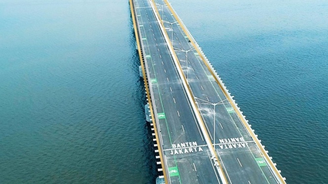 Jembatan PIK 2 yang sedag hits di kalangan pesepeda