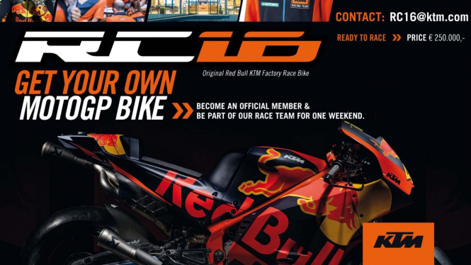 KTM RC16 dijual bebas harganya bikin sakit jantung