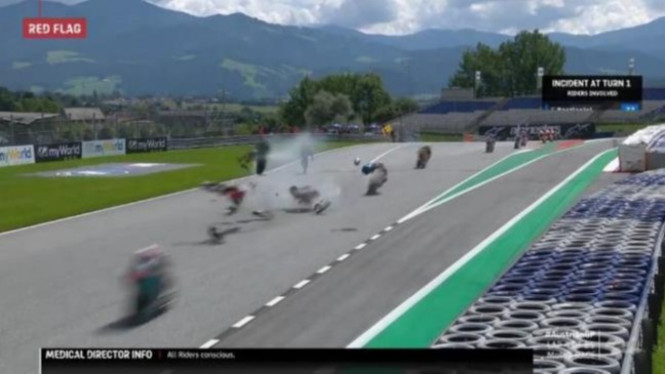 Andi Gilang Jadi Korban dalam Kecelakaan Moto2