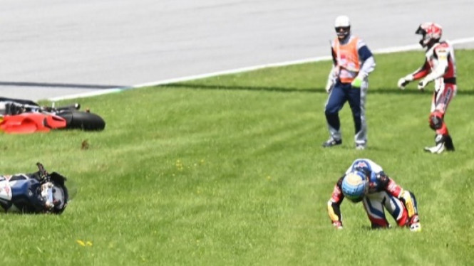 Andi Gilang Jadi Korban dalam Kecelakaan Moto2