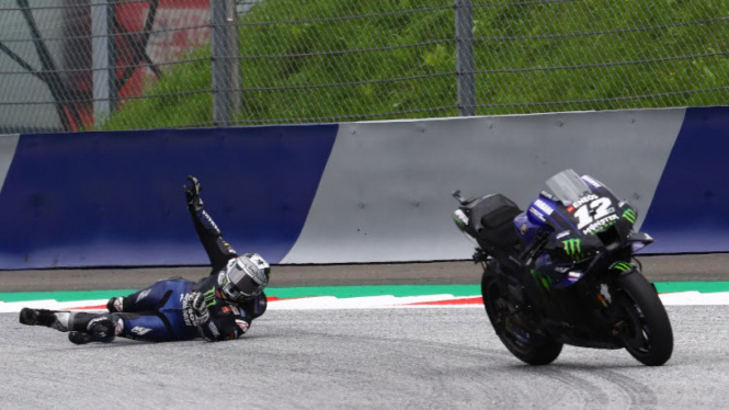 Maverick Vinales kecelakaan di MotoGP Styria
