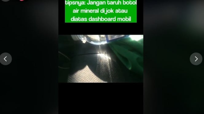 Botol mineral sebab kebakaran