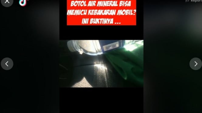 Botol mineral sebab kebakaran