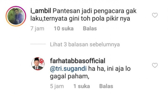 Komentar Netizen soal Farhat bela Ahon