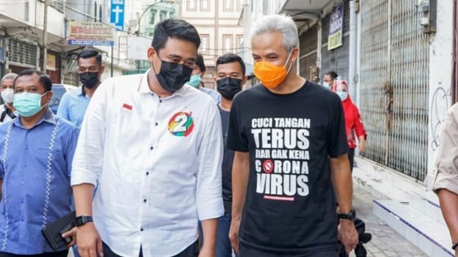 Ganjar Pranowo dan Bobby Nasution