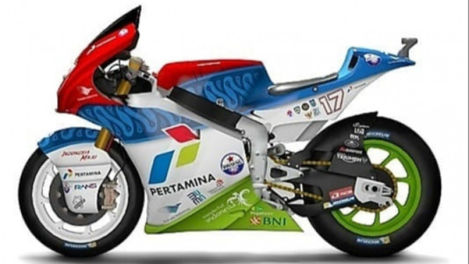 Livery motor Mandalika Racing Team di Moto2